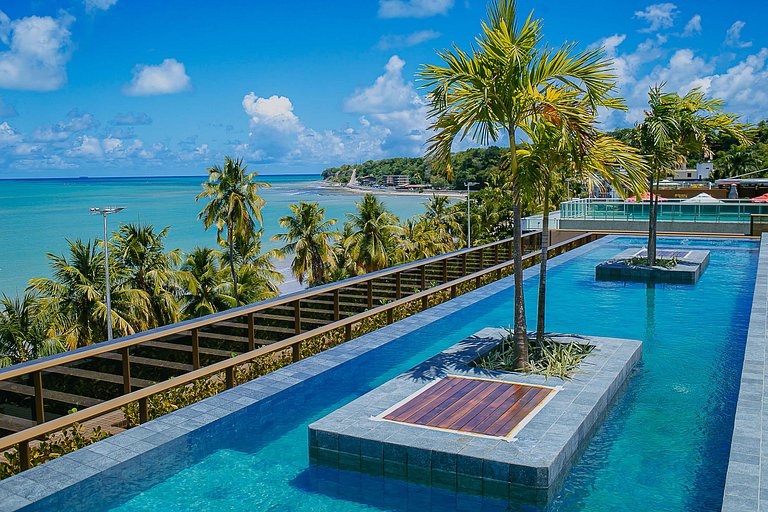 Luxo na Beira-mar Cabo Branco - Piscina | Academia