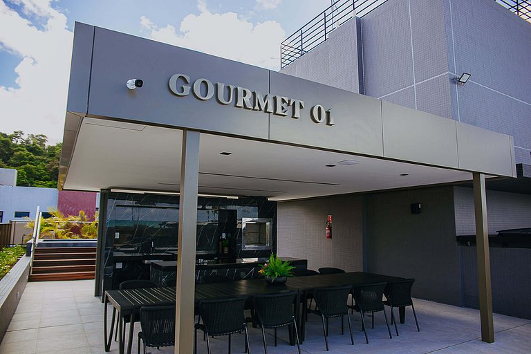 Luxo na Beira-mar Cabo Branco - Piscina | Academia