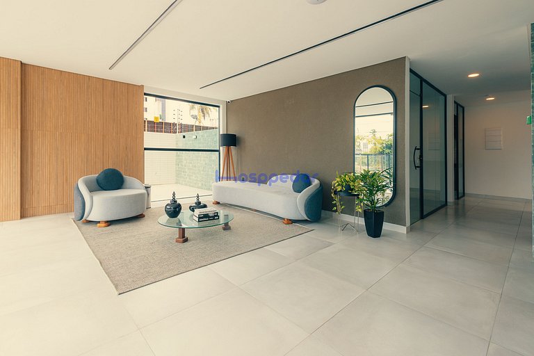 Flat Charmoso com Piscina e Próximo ao Mar