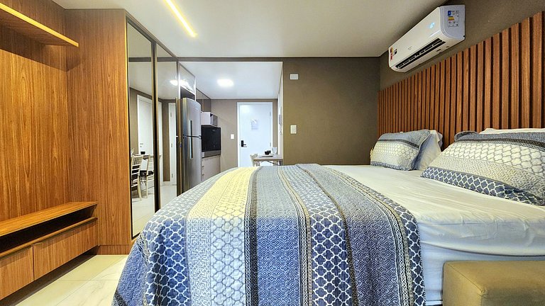Luxo na beira-mar | Cama King | Piscina | Academia
