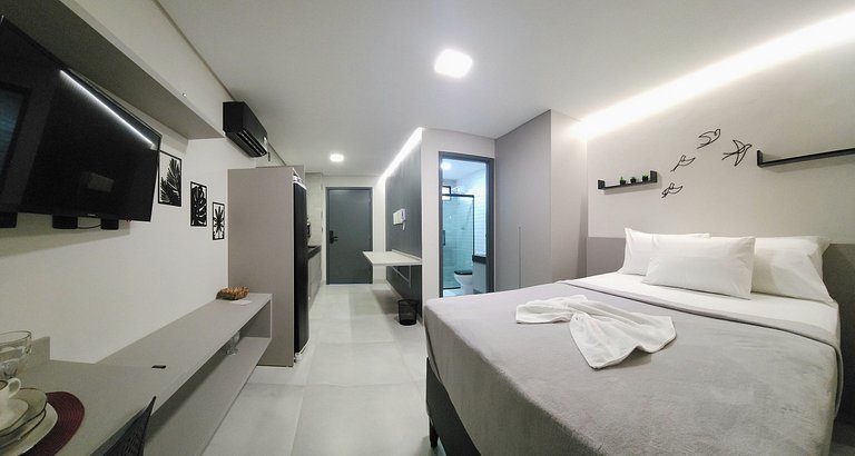 Flat Charmoso com Piscina e Próximo ao Mar