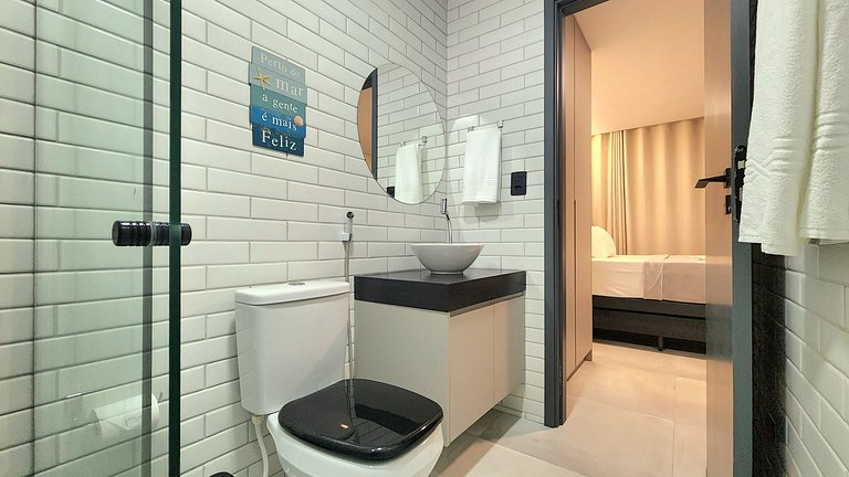Flat Charmoso com Piscina e Próximo ao Mar