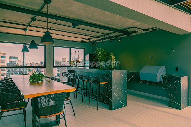 Studio Luxo | Próx ao mar | Piscina | Academia
