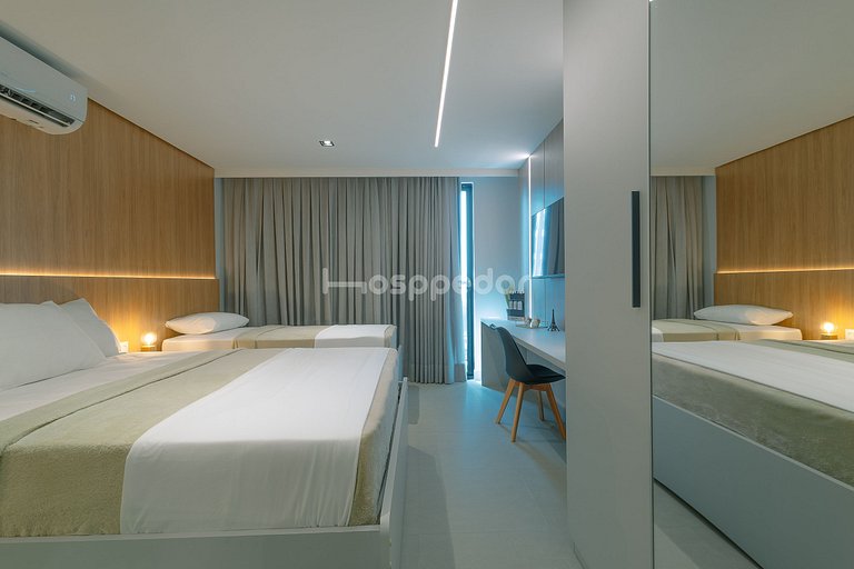 Studio Luxo | Próx ao mar | Piscina | Academia