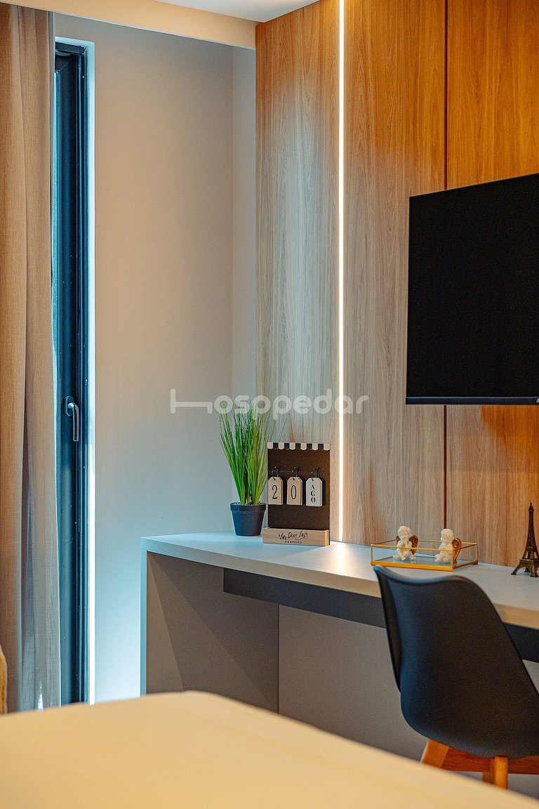 Studio Luxo | Próx ao mar | Piscina | Academia