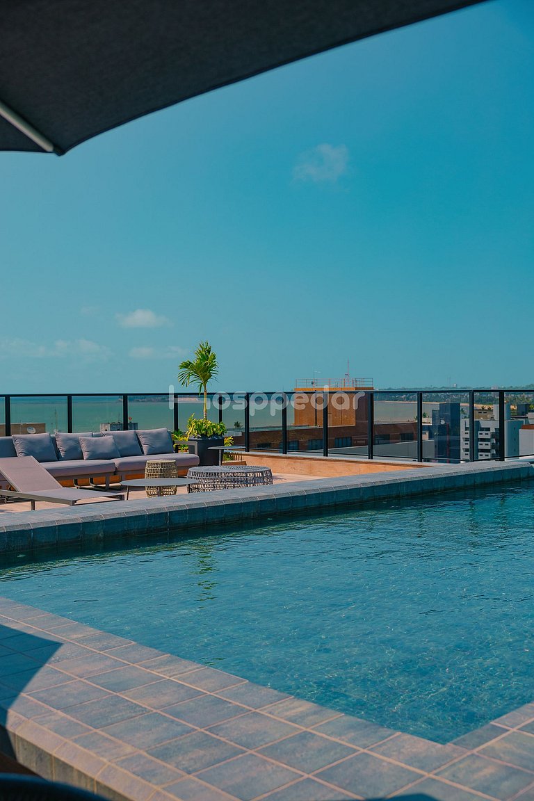 Studio Luxo | Próx ao mar | Piscina | Academia