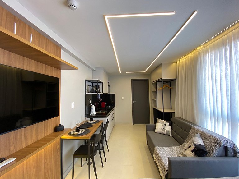 Studio Moderno Conforto a Passos do Mar