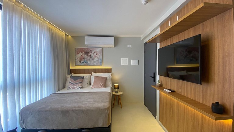 Studio Moderno Conforto a Passos do Mar
