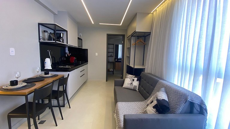Studio Moderno Conforto a Passos do Mar