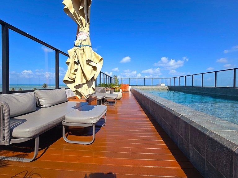 Studio novo, Piscina Rooftop e Coworking
