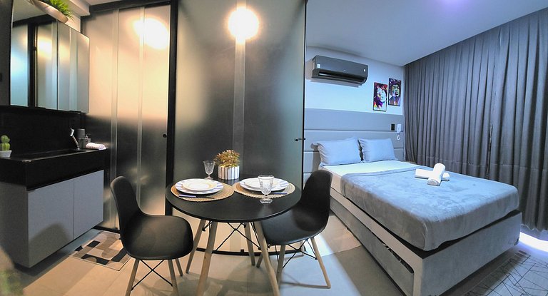 Studio Confortável a Poucos Passos do Mar
