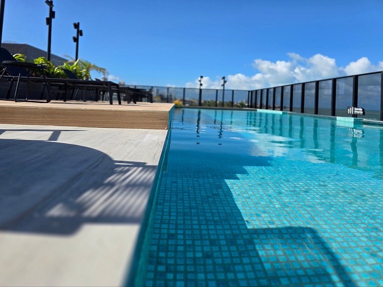 Beira-mar com Charme e Estilo - Piscina e Academia