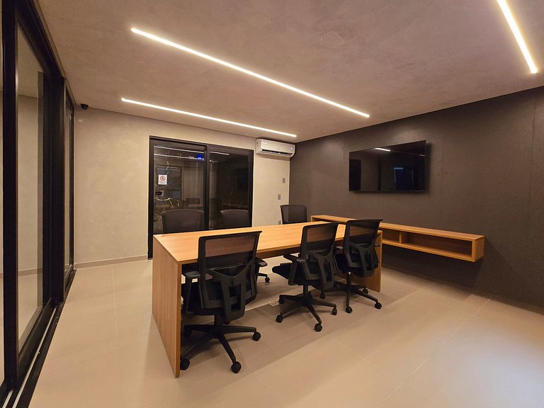 Pé na areia com varanda | Piscina | Academia