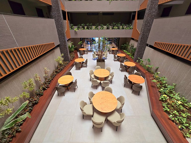 Pé na areia com varanda | Piscina | Academia