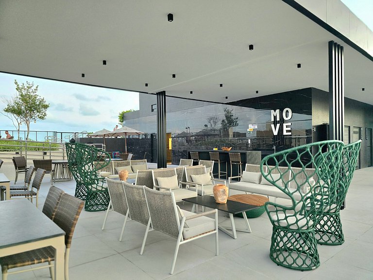 Studio com Piscina e Academia em Tambaú