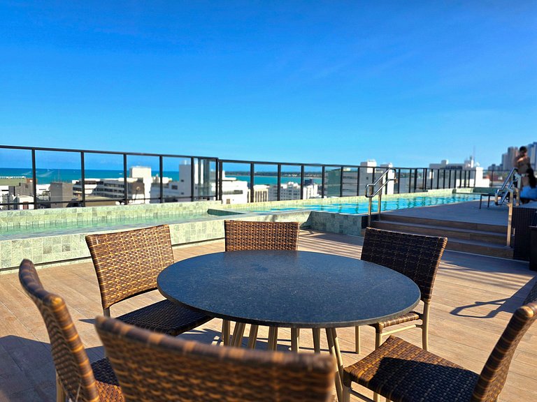 Rooftop com piscina | Academia | Perto do Mar