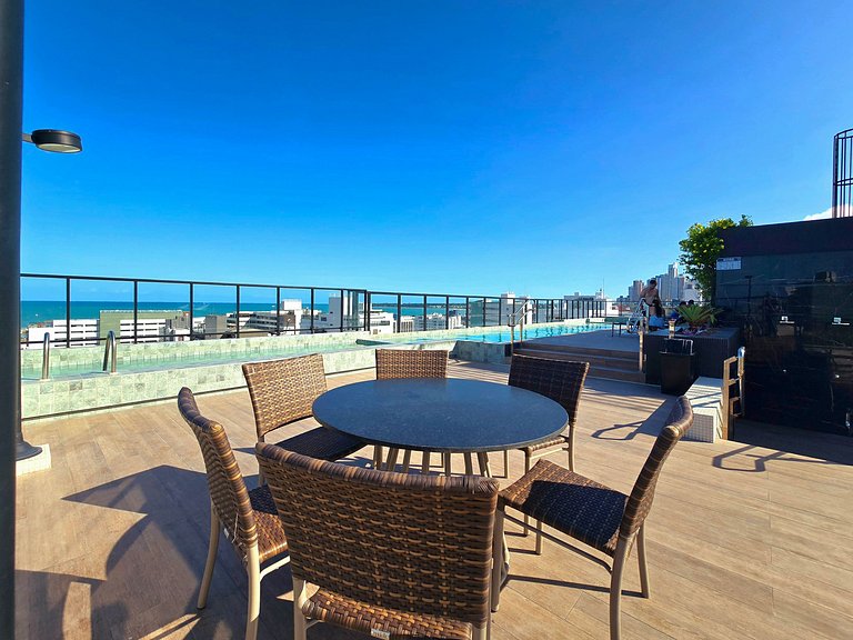 Rooftop com piscina | Academia | Perto do Mar