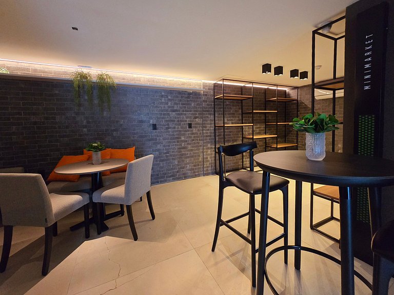 Studio moderno beira-mar em Jardim Oceania