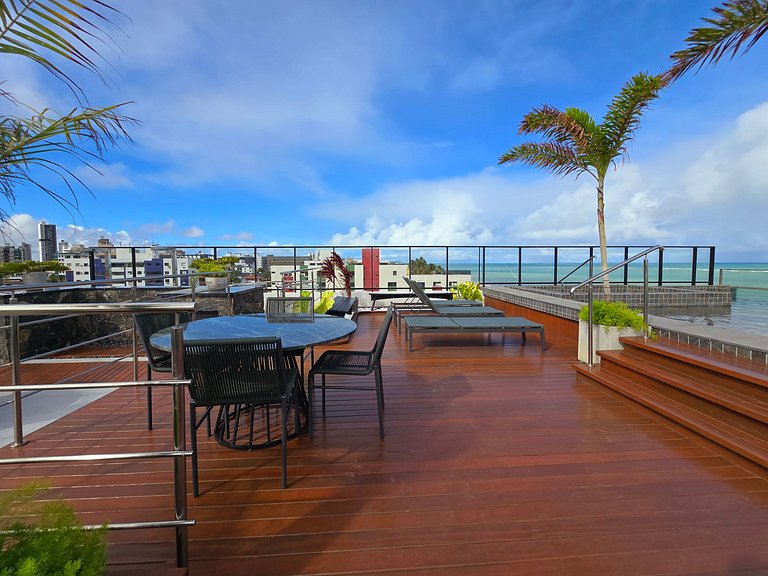 Studio moderno beira-mar em Jardim Oceania