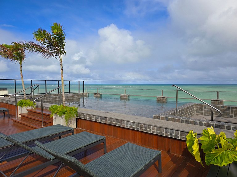 Studio moderno beira-mar em Jardim Oceania