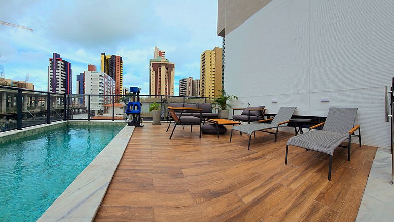 Praticidade c/ Piscina - Perto dos Shoppings