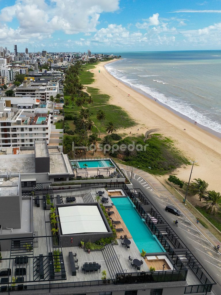 Beira-mar com Charme e Estilo - Piscina e Academia