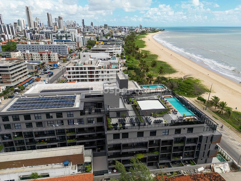 Beira-Mar com Sofisticação – Piscina no Rooftop