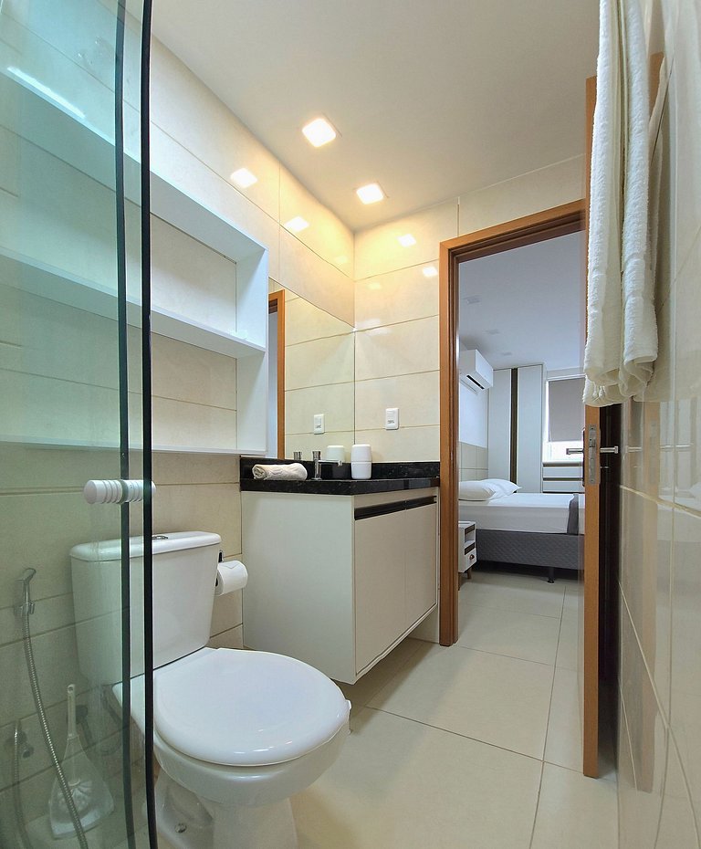 2 quartos c/ Piscina Perto de Tudo