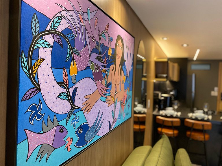 Luxo, Estilo, Arte e Conforto Perto do Mar