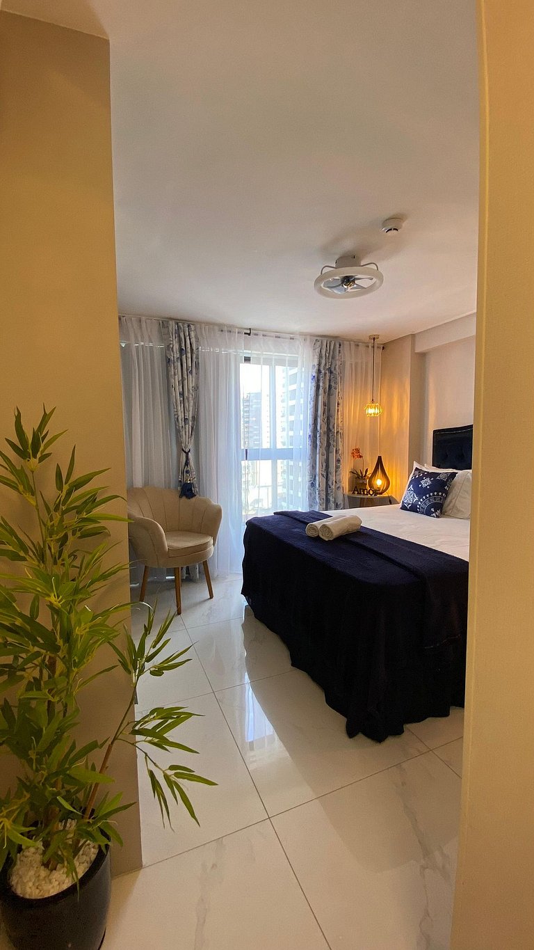 Conforto, perto do mar, piscina e academia