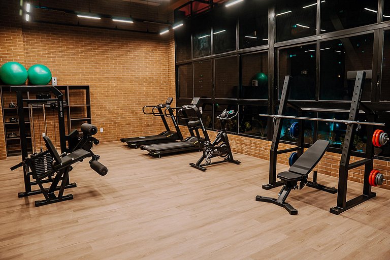 Studio moderno com conforto para até 4 pessoas