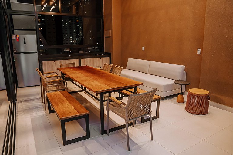 Studio moderno com lazer completo em Manaíra