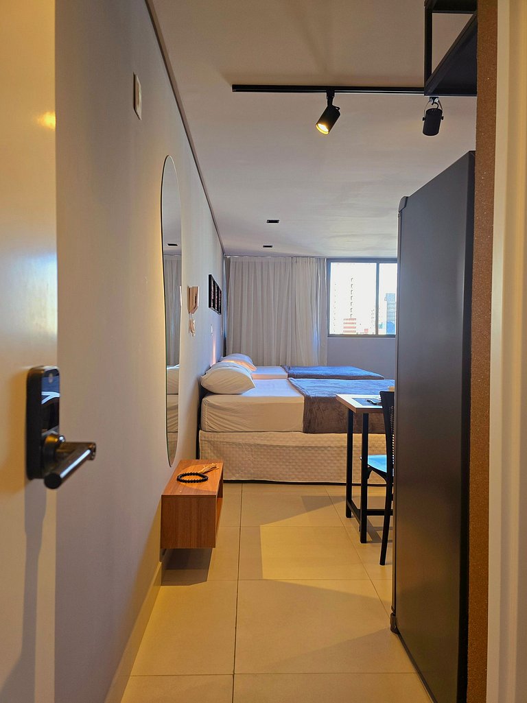 Perto dos shoppings. Piscina, Academia, Sauna
