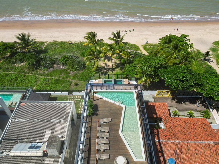 Beira-mar | Piscina surreal | Academia top