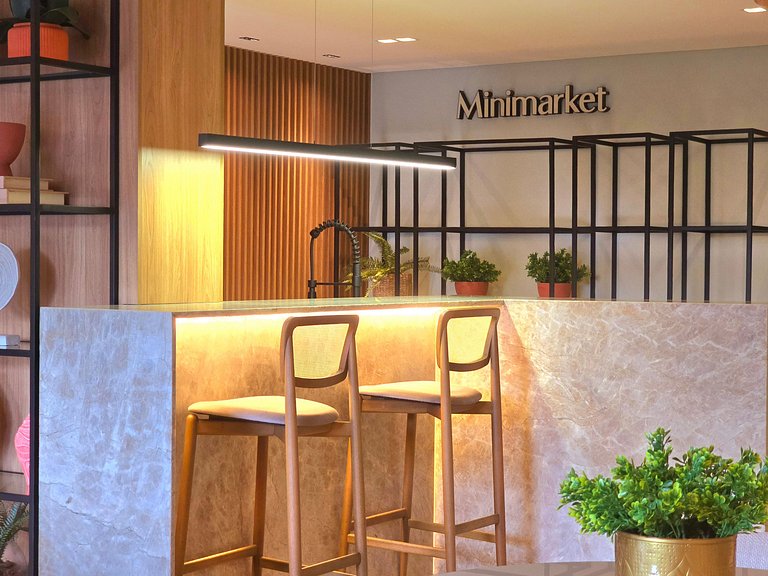 Pé na areia com vista incrível em Jardim Oceania