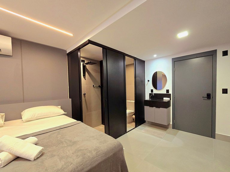 Jacuzzi privativa, design beira- mar do Bessa