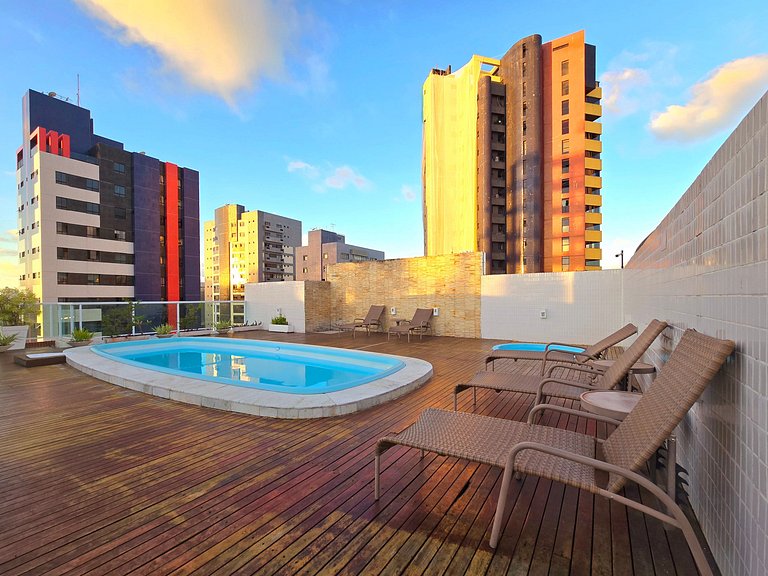 1 Quarto c/ Piscina, Perto do Mar e Shopping