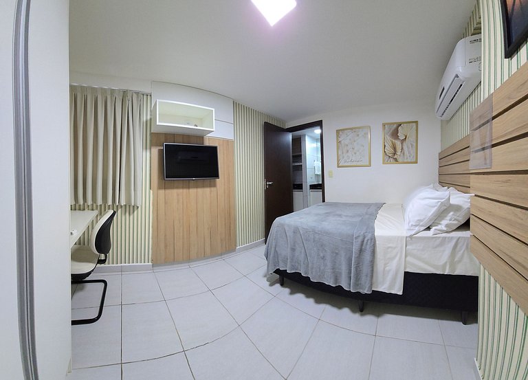 1 Quarto c/ Piscina, Perto do Mar e Shopping