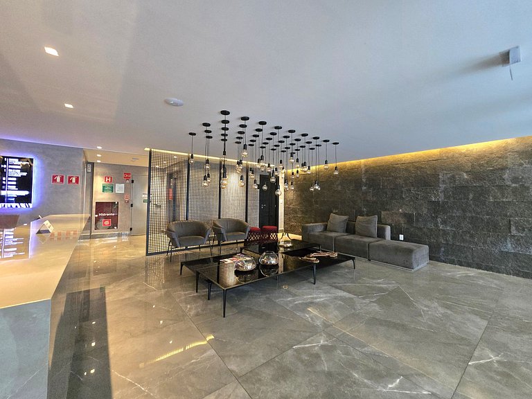 Studio com Piscina e Vista Incrível em Tambaú