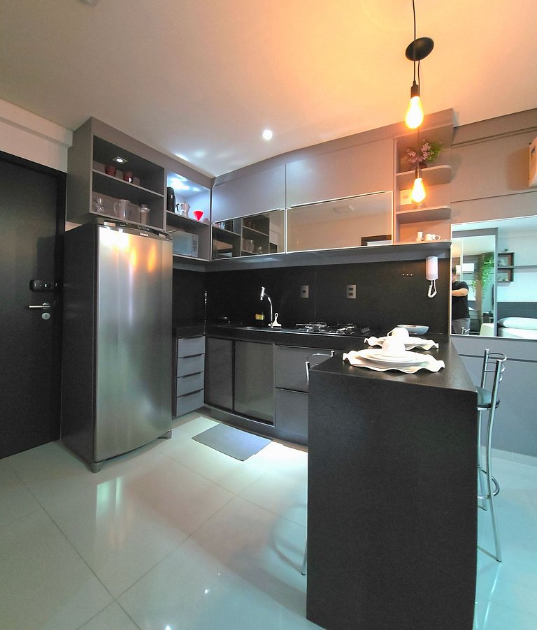 Studio com Piscina e Vista Incrível em Tambaú