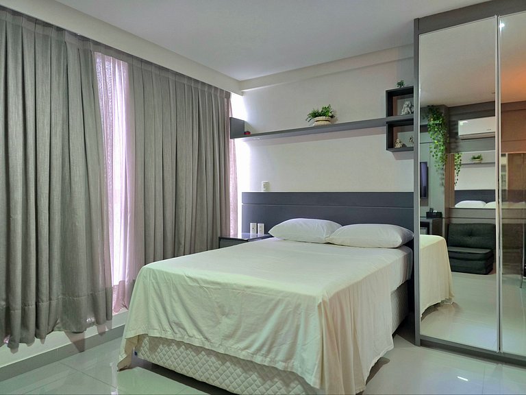 Studio com Piscina e Vista Incrível em Tambaú