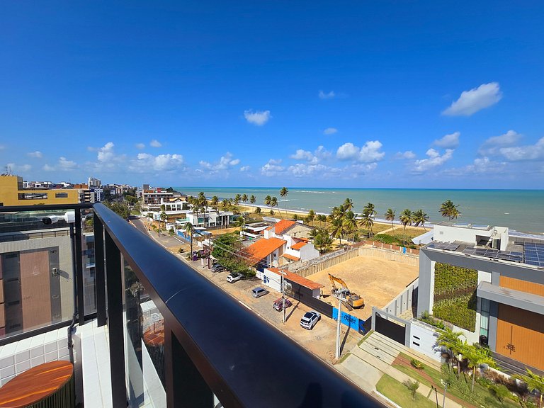 Studio perto do mar com rooftop incrível