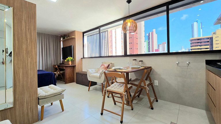Studio moderno ao lado do Manaíra Shopping