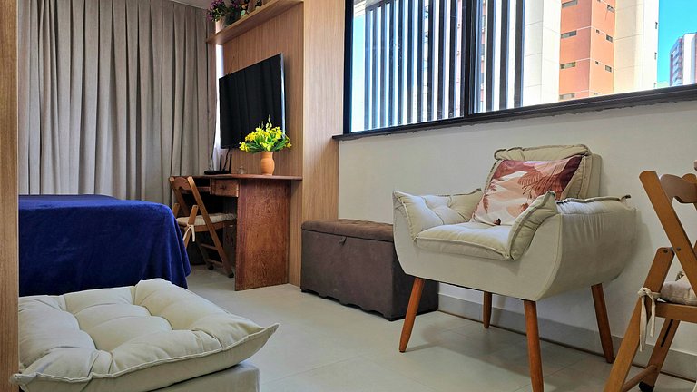 Studio moderno ao lado do Manaíra Shopping