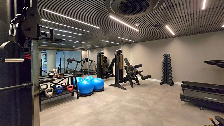 Studio luxo pé na areia com vista lateral para mar