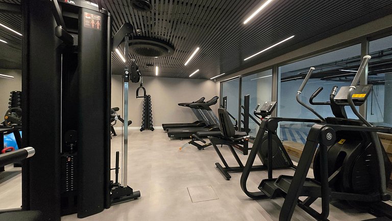 Studio luxo pé na areia com vista lateral para mar