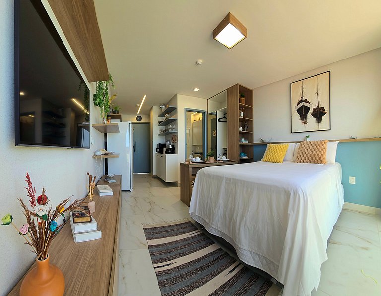 Vista para o mar com piscina deslumbrante