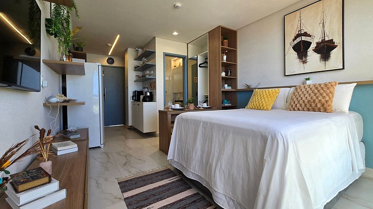 Vista para o mar com piscina deslumbrante