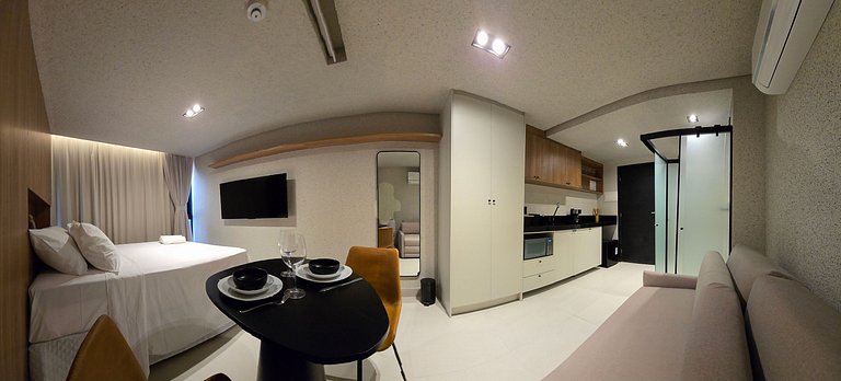 Studio moderno beira-mar em Jardim Oceania