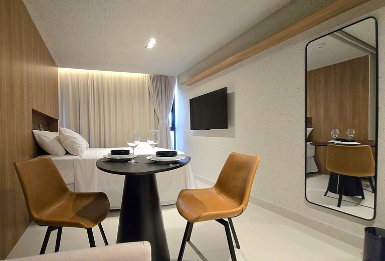 Studio moderno beira-mar em Jardim Oceania